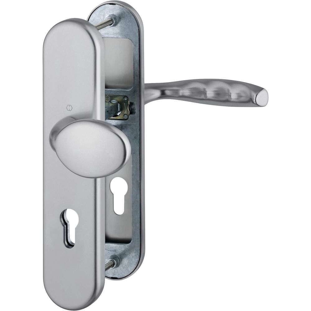 HOPPE Schutz-Türgriff-Garnitur für Wohnungsabschluss-Türen, 72 mm